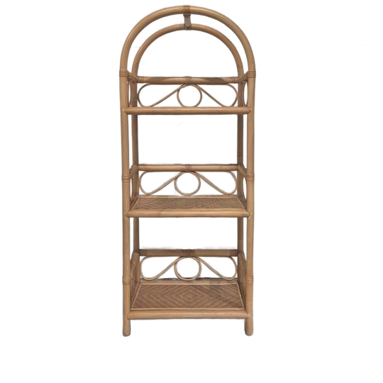 Vintage Bamboe En Rotan Etagere 1
