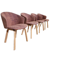 4x Arco Close Eetkamerstoelen - Showroomstaat - Roze - Blauw
