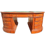 Klassieke Engelse Ovale Schrijftafel, Bureau, Partnerdesk, M thumbnail 1