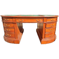 Klassieke Engelse Ovale Schrijftafel, Bureau, Partnerdesk, M