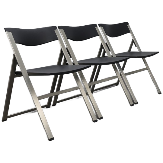 3x Folding Chair P08 By Tecno, Italy 1