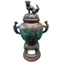 Bronzen Cloisonné Vaas.