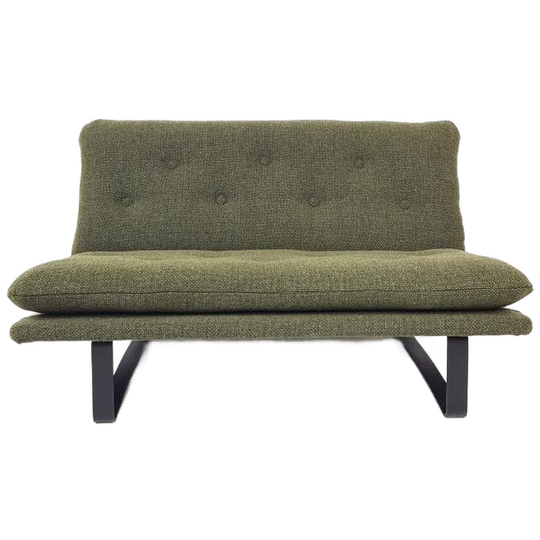 Artifort Kho Liang Le Bankje Tweezits Groen Ploegstof Zwart 1