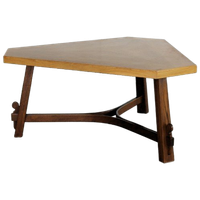 Brutalist Eettafel | Driekhoek Tafel | Eiken | Jaren 50