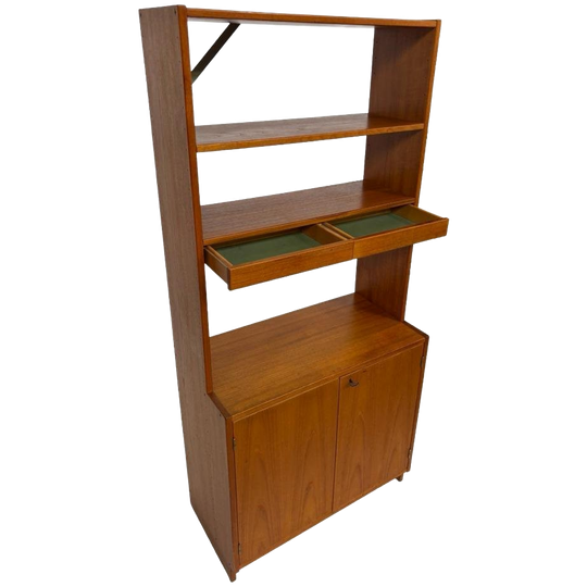 Vintage Wandkast Kast Deens Design Jaren 60 Teak Fineer 1
