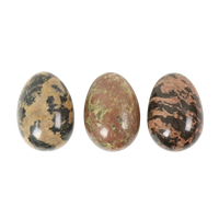Set Van 3 Grote Eieren Massief Marmer Natuursteen Decoratief