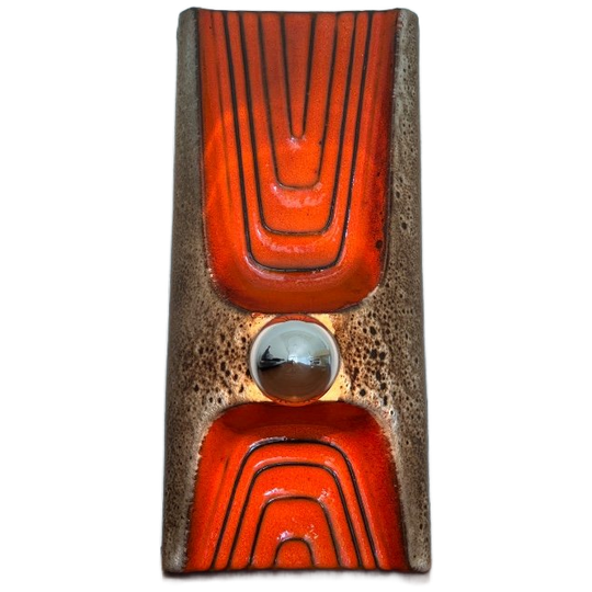 Fat Lava Keramieken Wandlamp Hustadt 1970s 1