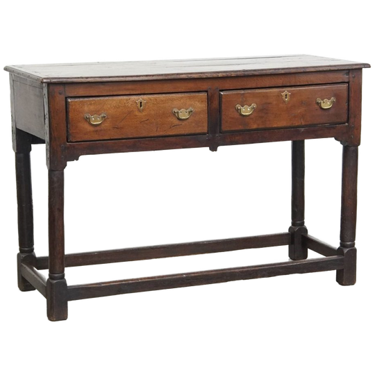Antiek Engels Eikenhouten Dressoir/ Side Table Uit Eind 18e Eeuw Met Mooie Originele Details 1