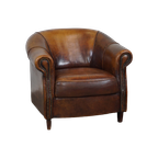 Schapenleren Clubfauteuil Met Prachtige Kleuren En Correct Zitcomfort thumbnail 1