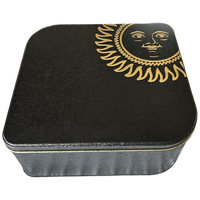 Opbergdoos Blik Golden Sun Crackle Black