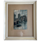 Aquarel Van Van Der Walle Kerktoren Oldenhove Leeuwarden thumbnail 1