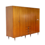 Grote 5-deurs Vintage Design Kledingkast In Teak, Jaren 60 thumbnail 1