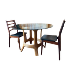 Gabriella Crespi Stijl Ronde Eetkamertafel Met Glazen Top thumbnail 1