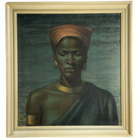Vladimir Tretchikoff, Zulu Meisje , Zulu Girl, Op Board, Jaren 50/ 60
