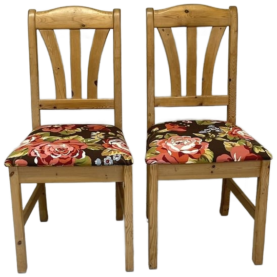 Scandi Stoel & Nieuwe Bekleding Hout Eetkamerstoel 1