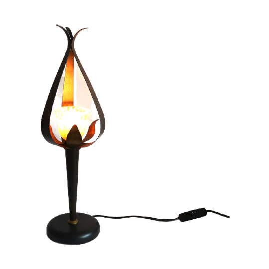 Vintage Bloemvorm Tafellamp <<<brand>>>, Jaren '80 1