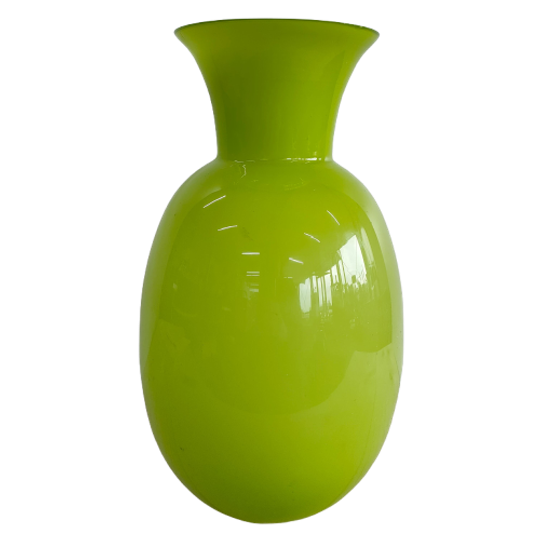 Grote Limegroene Bolvaas Met Brede Hals 1