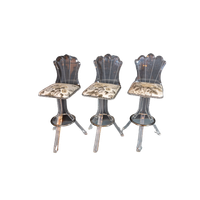 Set Of 3 Vintage Lucite Swivel Bar Stools, 1970S