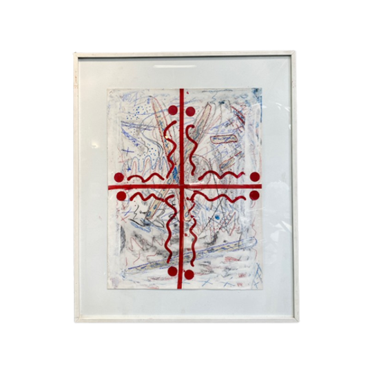Abstract Werk Van Johan De Simpele - België 1980's 1