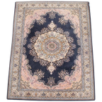 Mooi Vloerkleed Met Voornamelijk Roze En Donkerblauw Met Prachtig Patroon 240x170cm thumbnail 1