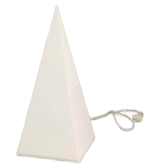 Vintage Design Piramidevormige Vloerlamp / Tafellamp, Wit 1
