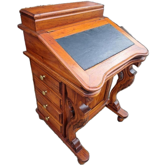 Klassieke Davenport Secretaire Schrijftafel, Laptop Bureau 1