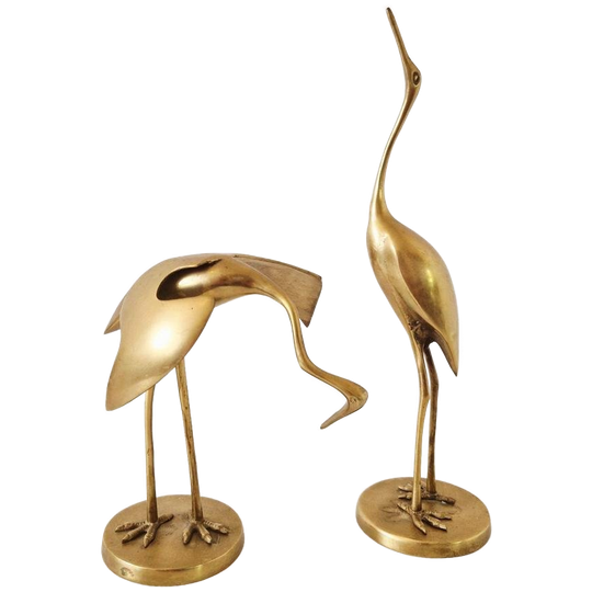 Caravell 70's Vintage Set Kraanvogels Messing Vogels 1