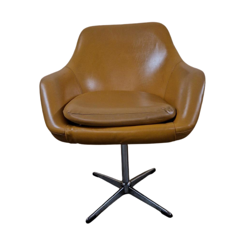 Vintage Fauteuiltje Draaistoel Desk Chair Bureau Stoel