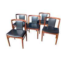 Set 5 (of 6) Deense Teak Stoelen , Findahls Møbelfabrik