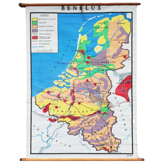 Schoolkaart - Benelux 1
