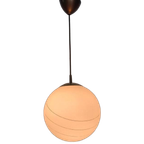 Vintage Opaline Space Age Lamp Met Gouden Randen Globe thumbnail 1
