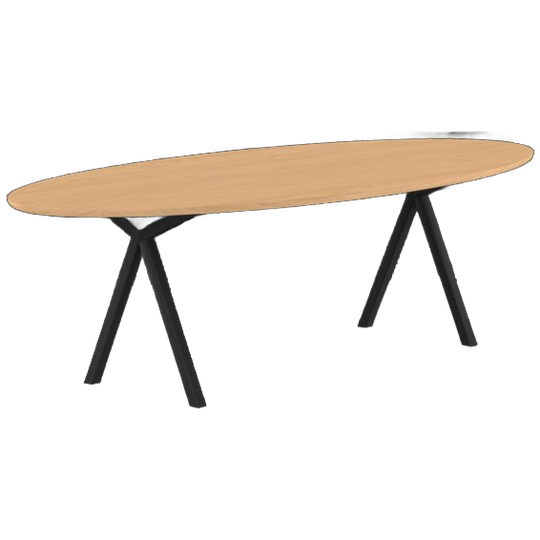 Studio Henk Eettafel Slim X Type Hardwax Olie Naturel, Ovaal 1