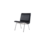 Danish Architectural Chair In Black Vinyl From 1960’s thumbnail 1