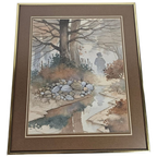 Theo Bester - Waterverf - Landschap - Gesigneerd - Zuid-afrika - 1980's thumbnail 1