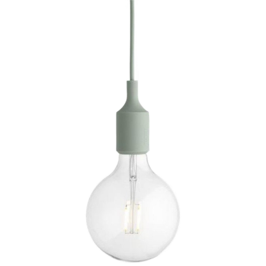 Muuto Socket Lamp E27 Gloeilamp Hanglamp Groen + Plafondkapje 1