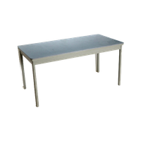 Vintage Gispen Eettafel / Bureau Met Blauw Blad Gemaakt In De Jaren '70