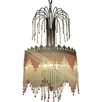 Art Deco Stijl Kroonluchter Vintage Staafjes Hanglamp Kristal