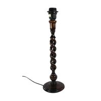Houten Lampvoet Tafellamp Met Gedraaide Poot