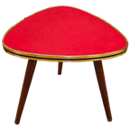 Vintage Plantentafeltje Tafeltje Bijzettafeltje Tafel Rood thumbnail 1