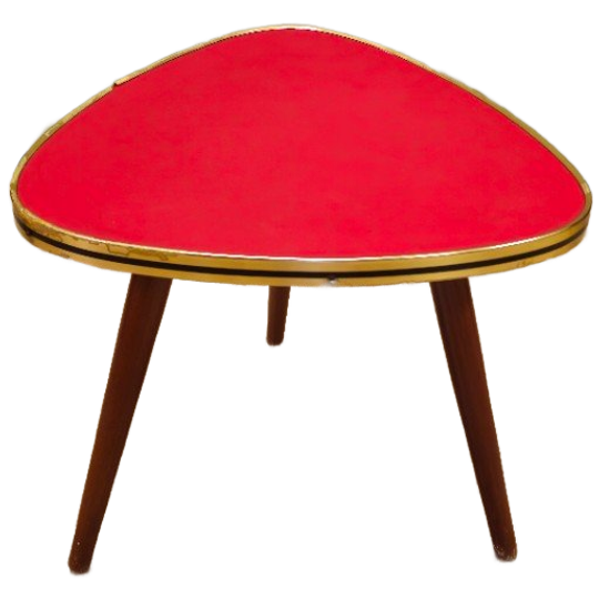 Vintage Plantentafeltje Tafeltje Bijzettafeltje Tafel Rood 1