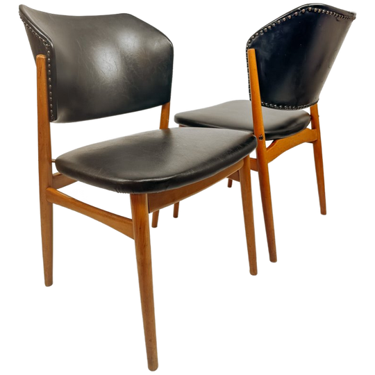 2x Vintage Eetkamerstoelen Van Franz Spahn Voor Spahn Stadtlohn, Jaren 50 1