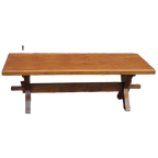 Eiken Kruispoot Salontafel Donker thumbnail 1