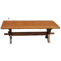 Eiken Kruispoot Salontafel Donker