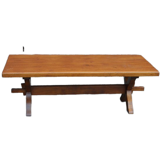 Eiken Kruispoot Salontafel Donker 1