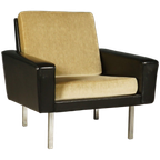 Vintage Fauteuil – Velours – Jaren 60 thumbnail 1