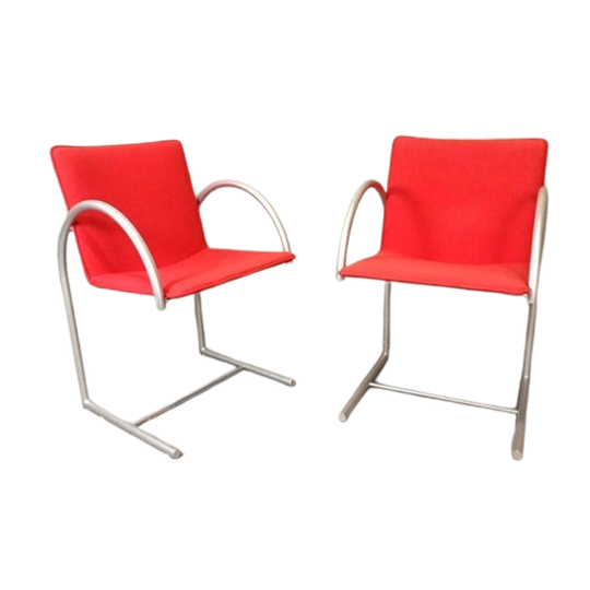 2 Vintage Cirkel Eetkamerstoelen, Metaform, Postmodern 1