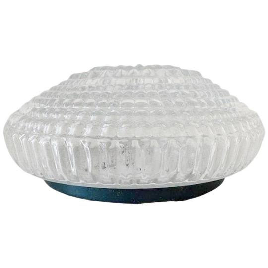 Mid-century Ronde Glazen Plafondlamp Bubbelglas 1960’s 1