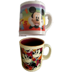 2x Vintage Koffie Of Melk Moken Mickey & Minnie Disney En Kilncraft (engeland) Mickey Mouse thumbnail 1