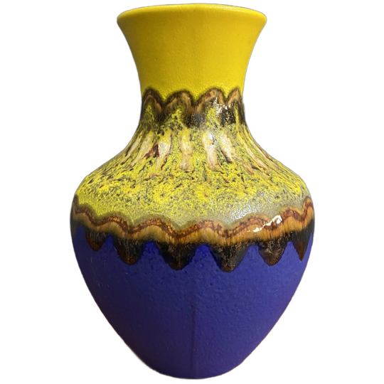 Yellow And Blue Vase By Carstens Tönnieshof 1960s Wgp 1