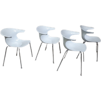 Set Van 4 Vintage Eetkamerstoelen Infiniti Chairs Spaceage Jaren 70 Stijl